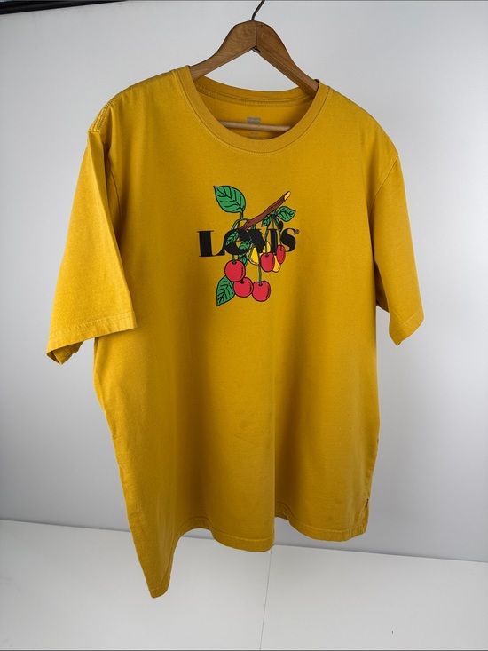 Levi's Tops - Levi's Yellow Tee with Cherry Graphic
